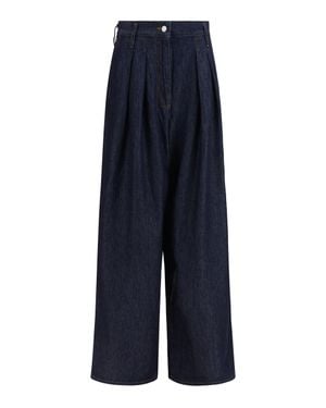 Dries Van Noten Wide-Leg Jeans With Pleats - Blue