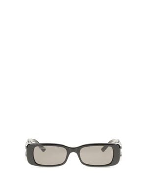 Balenciaga Dynasty Rectangle Sunglasses - White