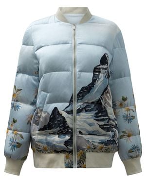 SLEEP NO MORE Zermatt Silk Bomber Jacket Light - Blue