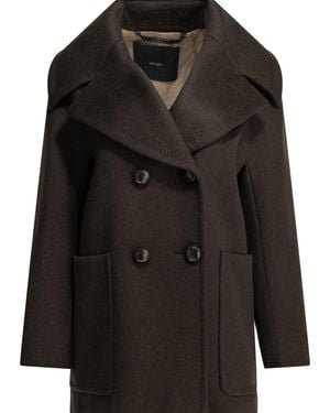 Max Mara Double-Breasted Cashmere Coat - Black