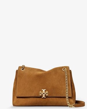 Tory Burch Charlie Suede Shoulder Bag - Brown