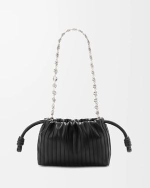Loewe Flamenco Pleats Small Crossbody Bag - White