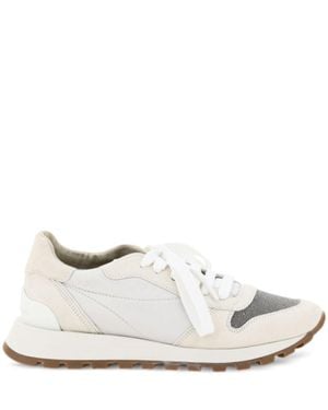 Brunello Cucinelli Precious Toe Sneakers - White