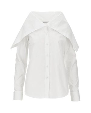 7 For All Mankind Maxi High Neck Shirt - White