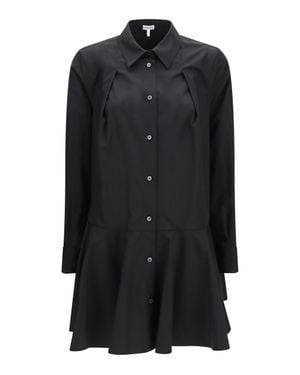 Loewe Cotton Shirt Dress - Black