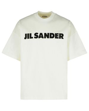Jil Sander Ivory Cotton T-Shirt - Grey