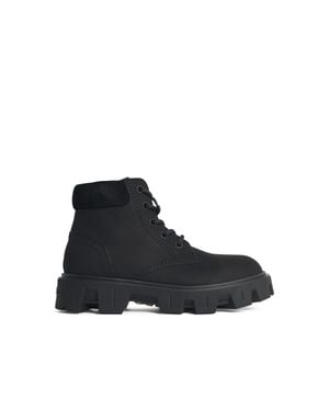 Moncler 'Peak City' Suede And Nubuck Ankle Boots - Black