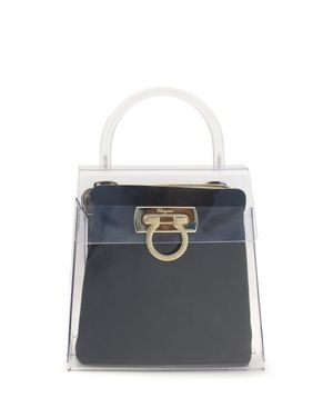 Ferragamo Pvc Top Handle Handbag - Blue