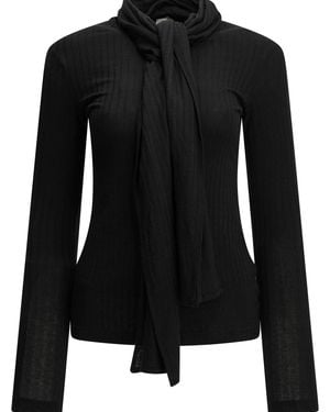 TOTEME Cardigan With A Bow - Black