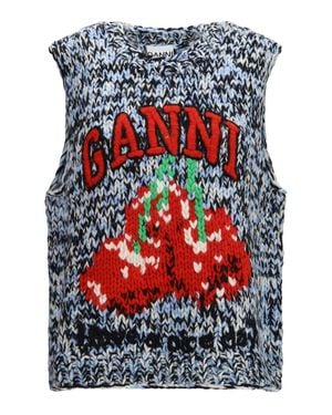 Ganni Wool Cherry Vest Glacier Lake - Red