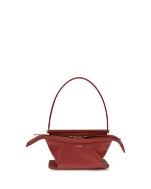 Loewe Whisker Glazed Calfskin Shoulder Bag Carmine - Red