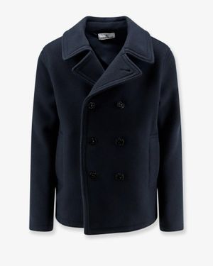 Stone Island Wool Blend Coat - Blue