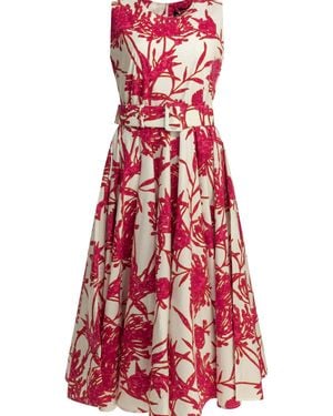 Samantha Sung Cotton Spandex Dress - Red