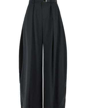 Sacai 'Suiting' Wool Blend Trousers - Blue