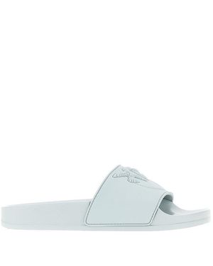 Pinko Love Birds Logo Rubber Slides - Blue