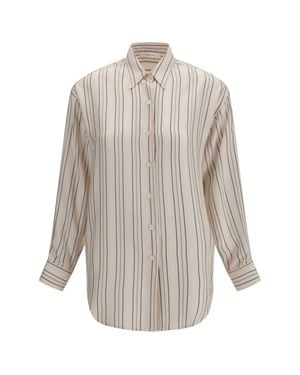 Umit Benan Shirt Marghe Silk - White