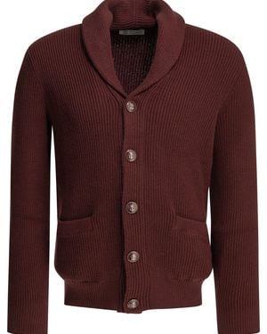 Brunello Cucinelli Cotton Cardigan - Purple