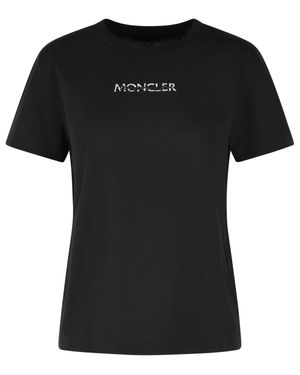 Moncler Logo Detailed Crewneck T-Shirt - Black