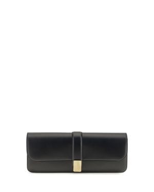 KHAITE Clutch Blake Box Calf Leather - White