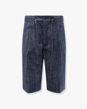 Hevò Torre Lapillo Cotton Blend Shorts - Blue