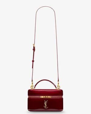 Saint Laurent Patent Leather Vanity Bag - Red