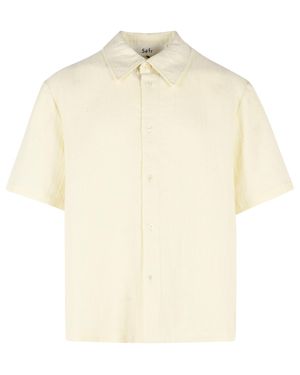 Séfr 'Dayot' Ecru Cotton And Linen Shirt - Natural