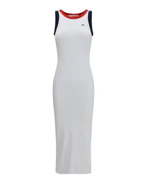 Fiorucci Midi Dress Ribbed Cotton - White