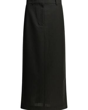 TOTEME Wool Blend Long Skirt - Black