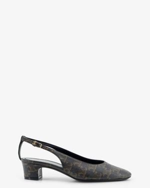 Celine Neo City Triomphe Coated Canvas Decollete - White