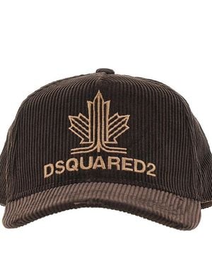 DSquared² Corduroy Baseball Cap - Brown