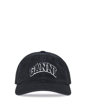 Ganni Logo Baseball Cap - Blue