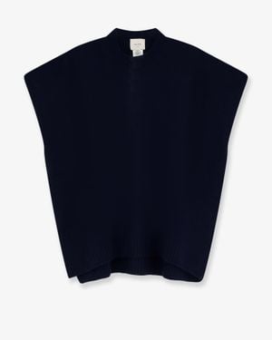 Alysi Merino Wool And Cashmere Blend Jumper - Blue