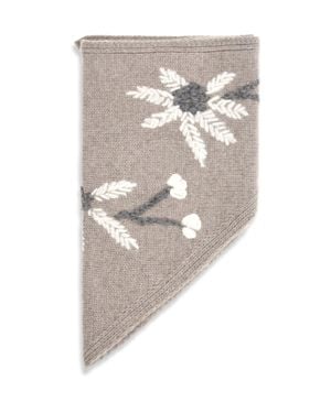 P.A.R.O.S.H. Wallaby Floral Knit Scarf Tortora - White