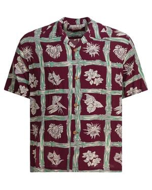 Sun Surf "Island Plants" Shirt - Red
