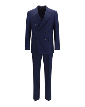 BOSS Suit Linen-Mohair - Blue