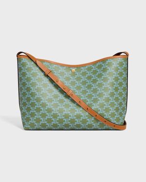 Celine "Shopper" Medium Crossbody Bag - Green