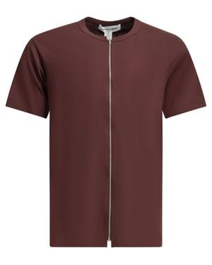Comme des Garçons Zipper Crew Neck T-Shirt - Purple
