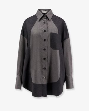 Stella McCartney Oversized Wool Shirt - Grey