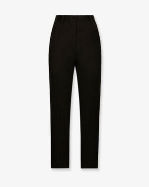 Dolce & Gabbana Tuxedo Virgin Wool And Silk Trousers - Black