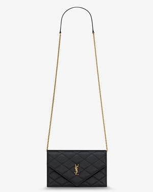 Saint Laurent Paris Leather Crossbody Bag With Metal Cassandre Logo - White