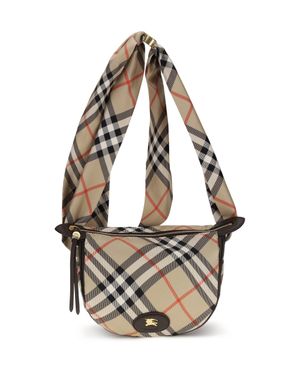 Burberry Ribbon Silk Twill Shoulder Bag - White