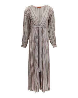 Missoni Long Sequin Cardigan Dress - Grey