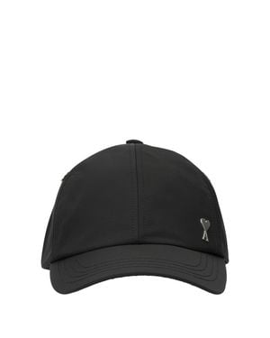 Ami Paris Baseball Cap With Logo - Black