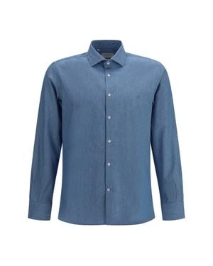Brooksfield Cotton Shirt - Blue