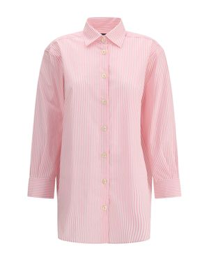 Deperlu Oversized Shirt Stripe - Pink