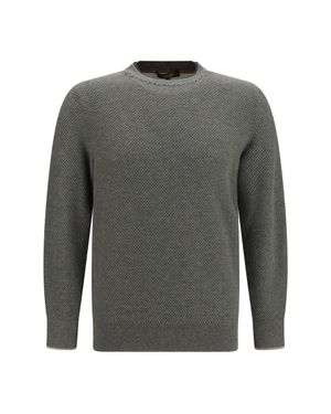 Loro Piana Varallo Crew Neck Jumper - Grey