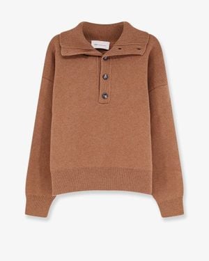Ami Paris Wool Knit Cardigan - Brown