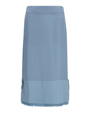 Bottega Veneta Midi Skirt With Slit - Blue