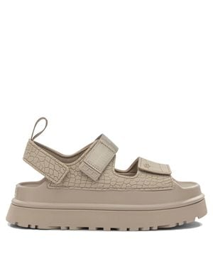UGG "Goldenglow Embossed" Low Sandals - Grey