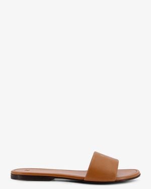Celine Coast Mule Leather Sandals - White